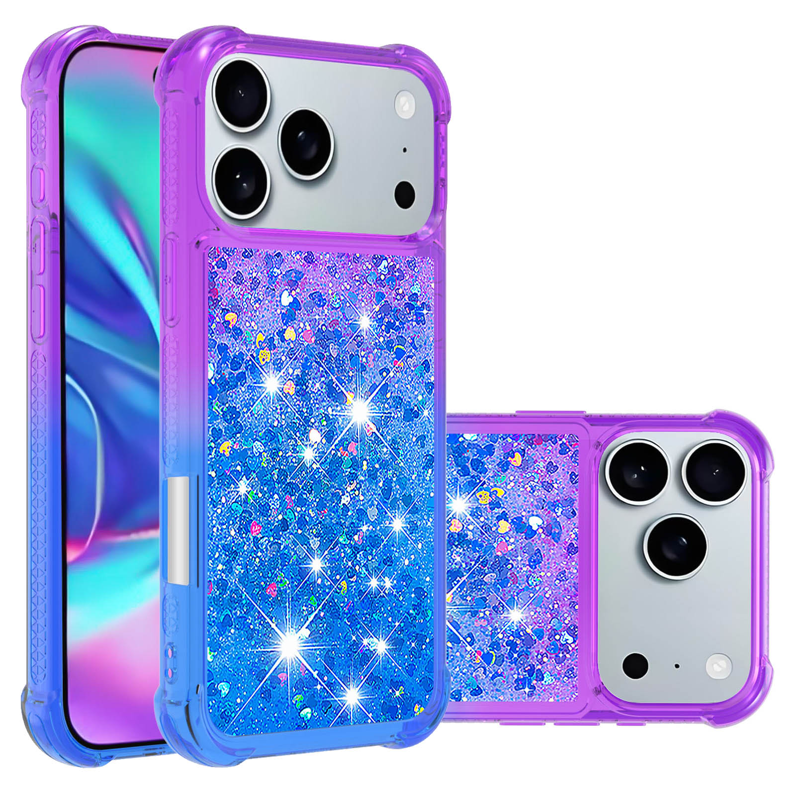 Fragance X - Farbverlauf Bling Glitter Liquid Quicksand Handyhülle