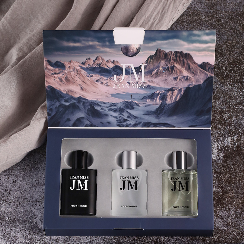 You Perfume Fragrance - 3-teiliges Herren-Eau-de-Toilette-Geschenkset, geprägtes quadratisches Flakon, holzig-wasseriger