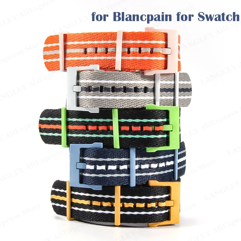 Fragance X - Nylon-Uhrenarmband für Swatch X für Blancpain